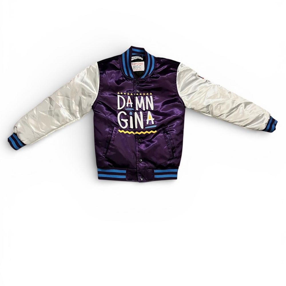 MARTIN Damn Gina Headgear Classics Retro Satin Bomber Jacket